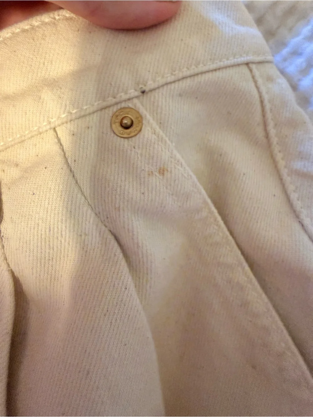 Tory Burch Ivory Wide Leg Jeans | Size 27 | High Rise